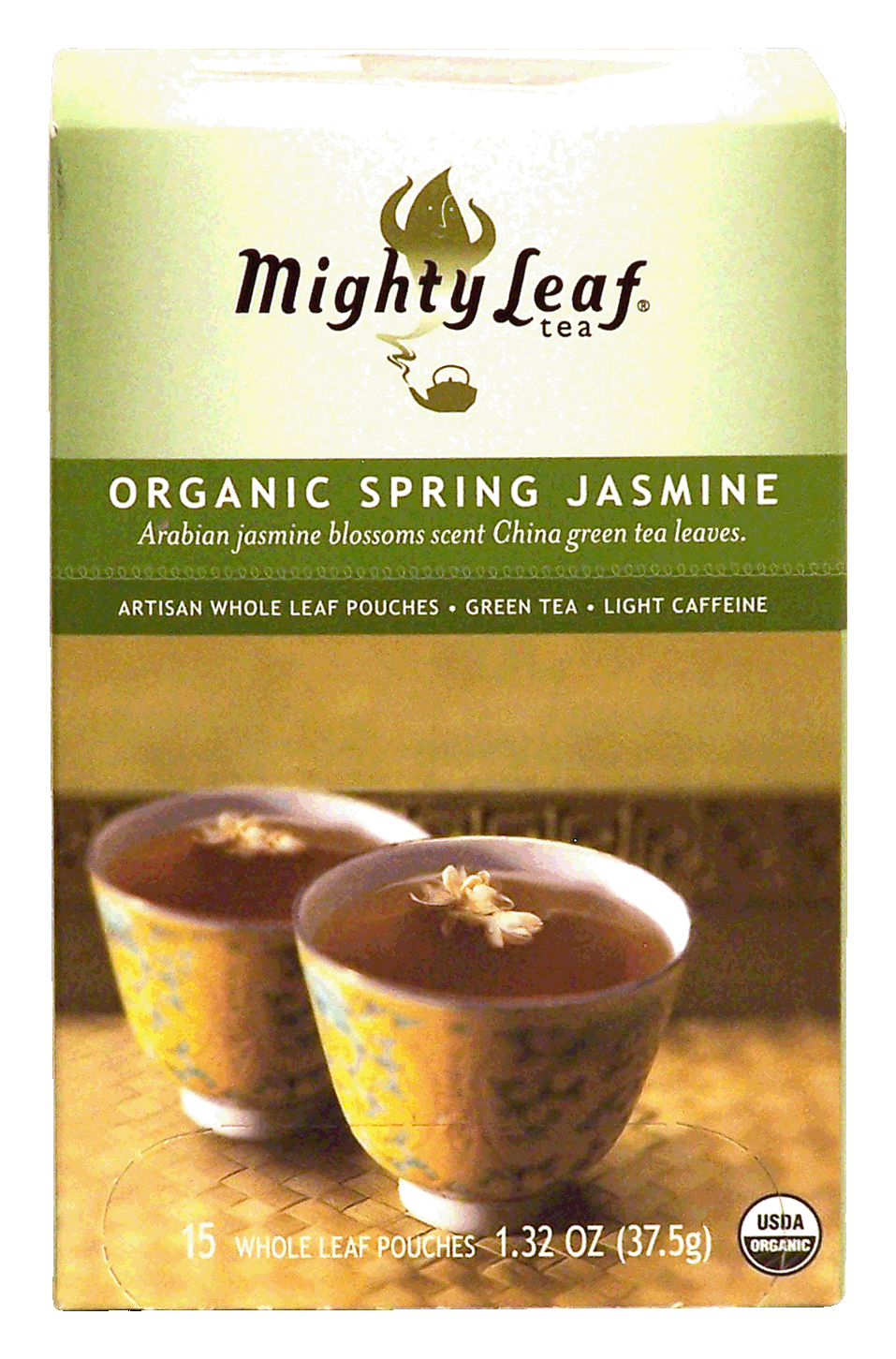 Mighty Leaf  organic spring jasmine whole leaf tea, 15-pouches Full-Size Picture